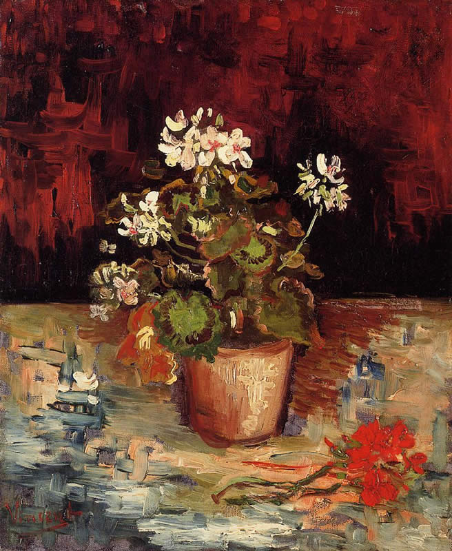 Vincent van Gogh Geranium in a Flowerpot